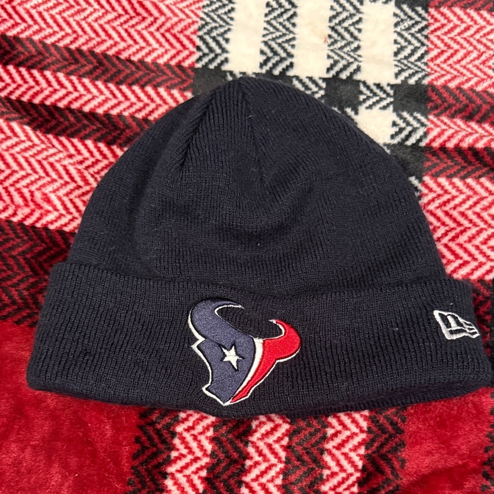 New Era Navy Texans Beanie
